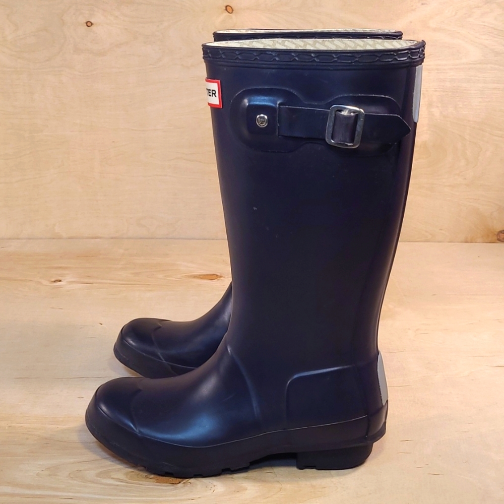 Hunter Original Purple Rubber Rain Boots Size 2/3 Youth - Picture 6 of 11
